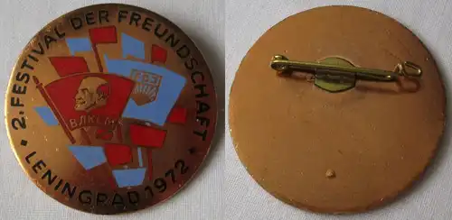 DDR Abzeichen 2. Festival der Freundschaft Leningrad 1972 FDJ ВЛКСМ (143056)