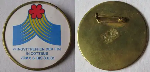 DDR Abzeichen Pfingsttreffen der FDJ in Cottbus vom 6.-8. Juni 1981 (146602)