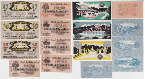 8 x Banknoten Notgeld Stadt Bad Naumheim 1917 - 1922 (140901)