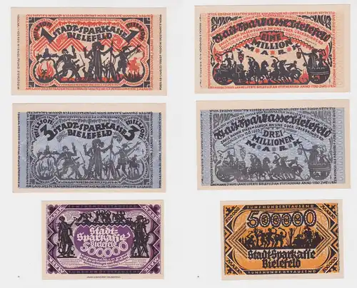 3 Banknoten Inflation Stadtsparkasse Bielefeld 1923 (126848)