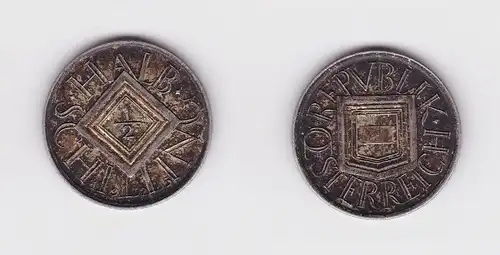 1/2 Schilling Silber Münze Österreich Wappen 1925 (126989)