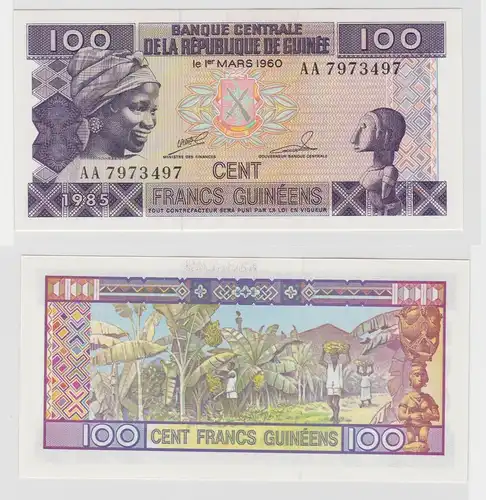 100 Franc Banknote Guinea République de Guinée 1960 bankfrisch UNC (138790)