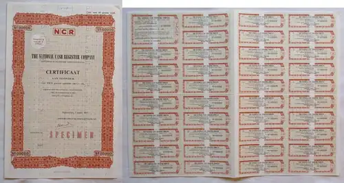 10 x 5 Dollar Aktie International Cash Register Company Amsterdam 1971 (136301)