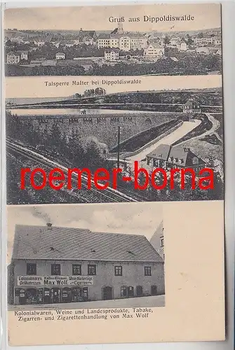 78049 Mehrbild Ak Gruß aus Dippoldiswalde Kolonialwaren Max Wolf usw. 1927