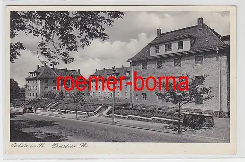 76830 Ak Oschatz in Sachsen Dresdner Str. um 1940