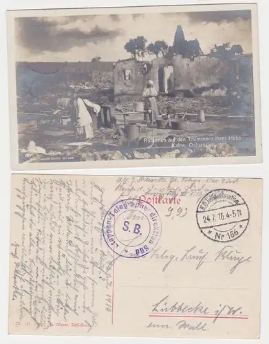 64749 Feldpost Ak Kalne, Ostgalizien - Ruthenen auf den Trümmern ihrer Habe 1916