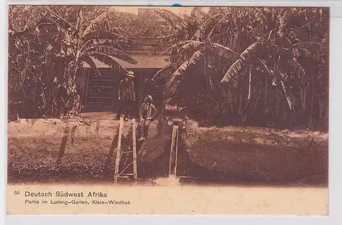 84586 AK Partie im Ludwig Garten Klein-Windhuk Deutsch Süd West Afrika um 1910