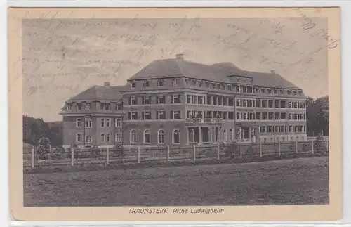 96221 Ak Traunstein Blick auf Prinz Ludwigheim um 1920