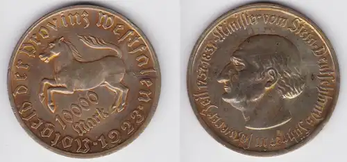 10000 Mark Notgeld der Provinz Westfalen 1923 Jäger N 20a (156399)