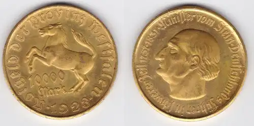 10000 Mark Notgeld der Provinz Westfalen 1923 Jäger N 20a (156390)