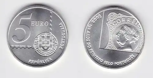 5 Euro Münze Portugal 2003 150 Jahre Briefmarken in Portugal (155845)