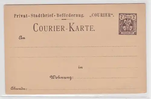 17530 Privatpost Ganzsachen Postkarte 2 Pfennig Courier vor 1900