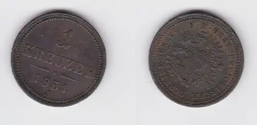 1 Kreuzer Kupfer Münze Österreich 1851 A (155224)