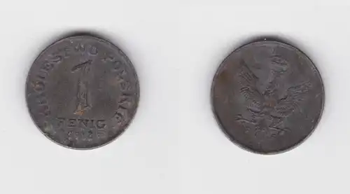 1 Fenig Eisen Notmünzen geplantes Königreich Polen 1918 F ss+ (155674)