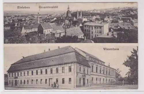 88093 Mehrbild Feldpost Ak Eisleben Gesamtansicht und Wiesenhaus 1916