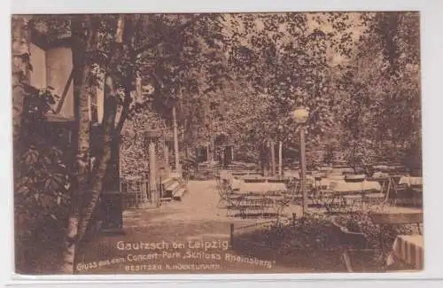 904341 Ak Gautzsch bei Leipzig Concert Park Schloss Rheinsberg 1908