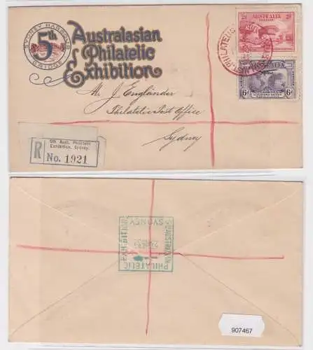 907467 Einschreibebrief Australasian Philatelic Exhibition Sydney 1932