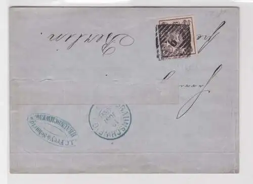 906850 Brief AD Braunschweig Mi 8 Nummernstempel 6 nach Berlin 1858