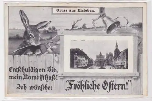 87758 Fröhliche Ostern Ak Gruß aus Eisleben um 1920