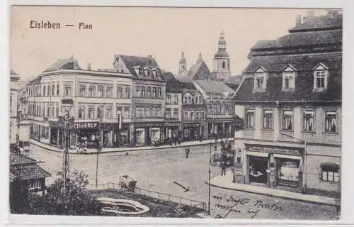 46621 Ak Eisleben Plan mit Geschäften 1923