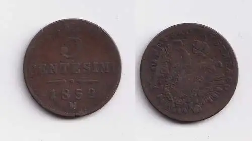 3 Centesimi Kupfer Münze Österreich 1852 M f.ss (143989)