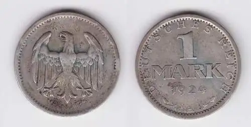 1 Reichsmark Silber Münze Weimarer Republik 1924 A ss (157740)