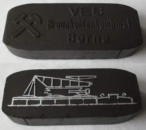 DDR Sammler Brikett VEB Braunkohlenkombinat Borna (140160)