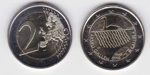 2 Euro Bi-Metall Münze Finnland 2015 Akselli Callen Kallela (139515)