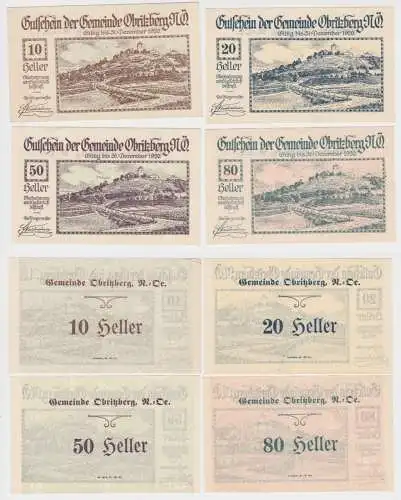 10,20,50 und 80 Heller Banknote Obritzberg (150289)