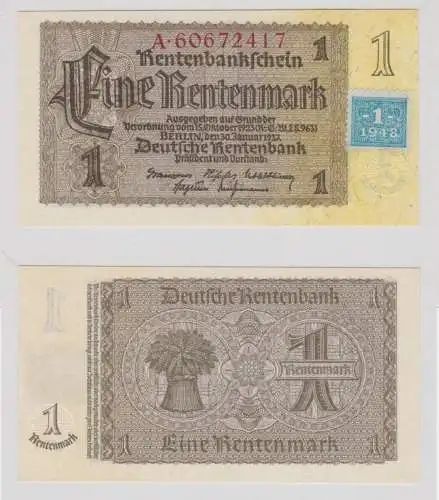 1 Mark Banknote DDR Deutsche Notenbank 1948 Kuponausgabe Ro.Nr.330 b (150389)
