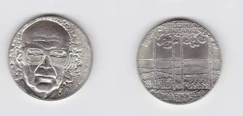 10 Markkaa Silbermünze Finnland 75. Geburtstag Urho Kekkonen 1975 (131425)