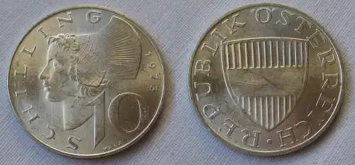 10 Schilling Silber Münze Österreich 1973 (116622)