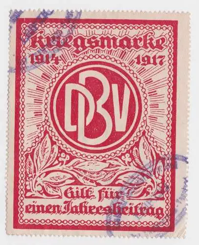 Kriegsmarke 1914-1917 gilt für einen Jahresbeitrag DBV (86916)