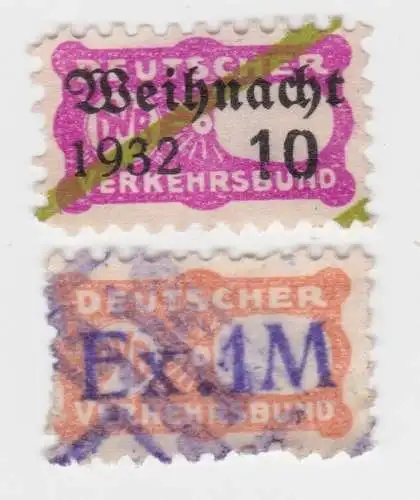 2 seltene Spenden Marken Deutscher Verkehrsbund um 1932 (66831)