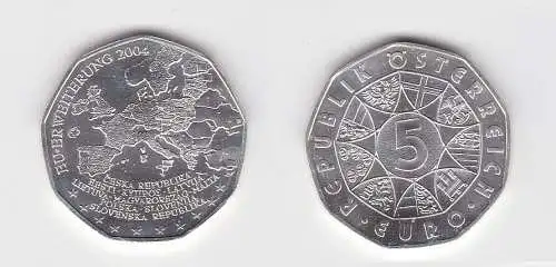 5 Euro Silber Münze Österreich 2004 EU Erweiterung (131042)