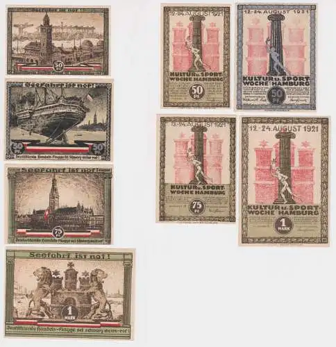 5 Banknoten Notgeld Kultur- und Sportwoche Hamburg 1921 (138591)