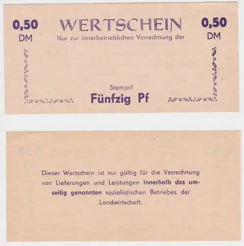 0,50 DM Banknote DDR LPG Geld um 1960 Kassenfrisch (153091)