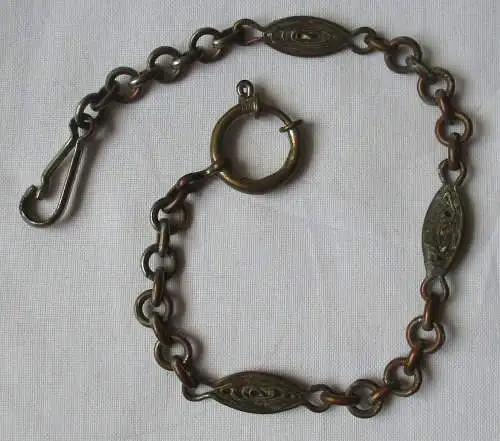 Alte Herren Taschenuhrkette Uhrkette Länge 25,5 cm (144821)