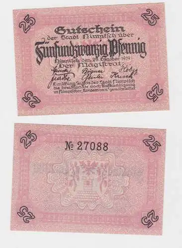 25 Pf. Banknote Notgeld Stadt Nimptsch Niemcza 29.10.1919  (117646)