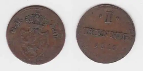 1 Pfennig Kupfer Münze Hessen-Darmstadt 1819 (123917)