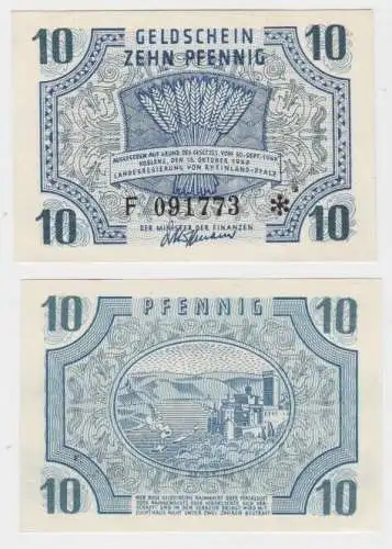 10 Pfennig Banknoten Landesregierung Rheinland Pfalz 15.10.1947 (134063)