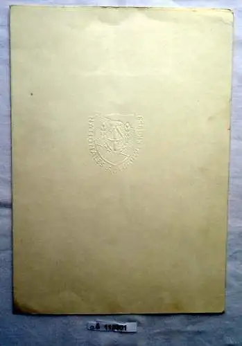 DDR Urkunde zur Aufbaunadel in Bronze 1969 (112301)