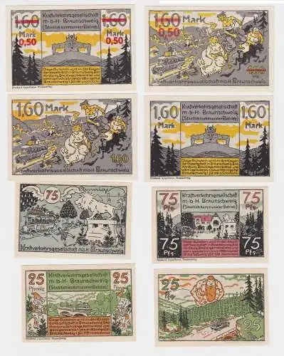 3 Banknoten Notgeld Kraftverkehrsgesellschaft mbH Braunschweig 1921 (150274)