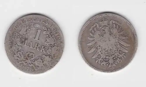 1 Mark Silber Münze Deutschland Kaiserreich 1878 J Jäger Nr.9 (144521)