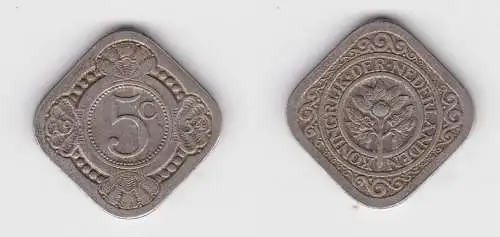 5 Cent Nickel Münze Niederlande 1934 ss (135539)
