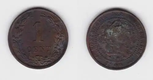 1 Cent Kupfer Münze Niederlande 1900 ss (138744)
