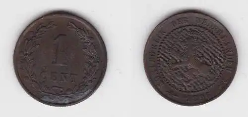1 Cent Kupfer Münze Niederlande 1896 ss+ (130104)