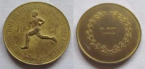 Medaille Meisterschaften der DDR 1951 im Kanu Leipzig Stufe Gold (149448)