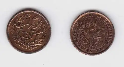 1/2 Cent Kupfer Münze Niederlande 1940 ss+ (153700)