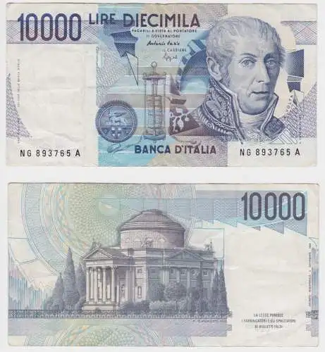 10000 Lire Banknote Italien Italia 1984 Pick 112 (156436)